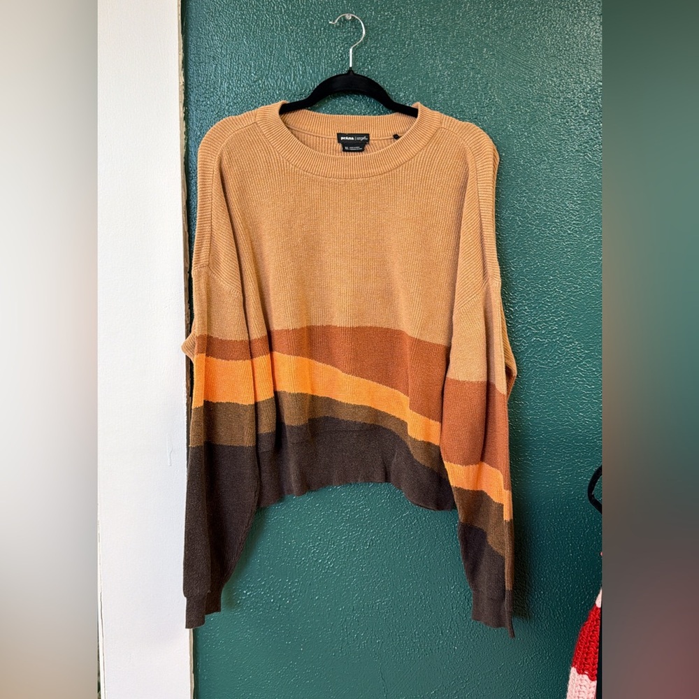 PrAna sweater Multicolor Striped Sweater sz XL